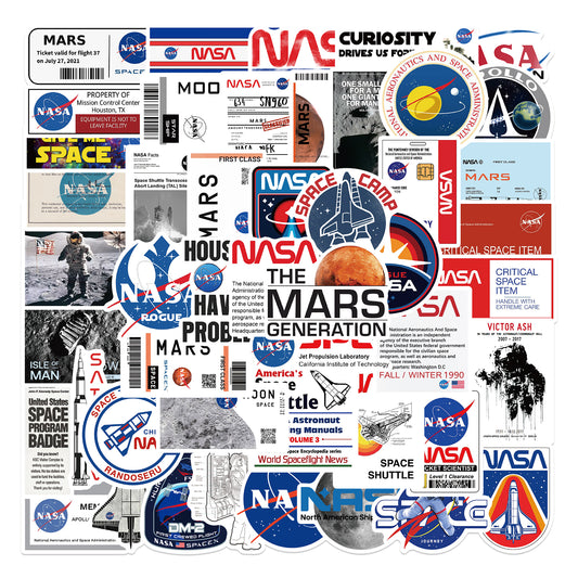 50pcs NASA 4 Stickers