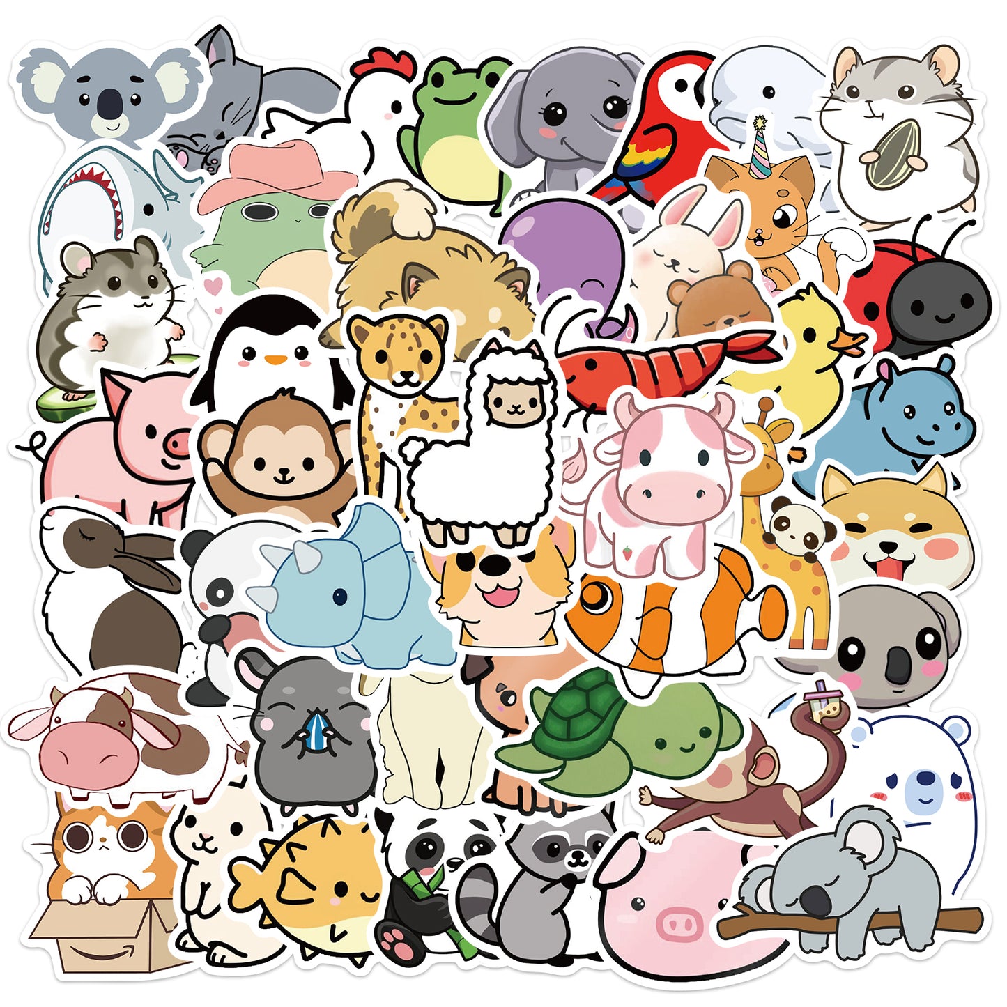 50pcs Catoon Animals 2 Stickers