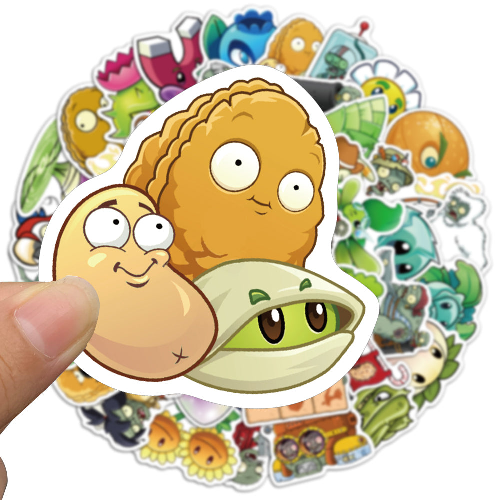 50pcs Plants vs. Zombies Stickers