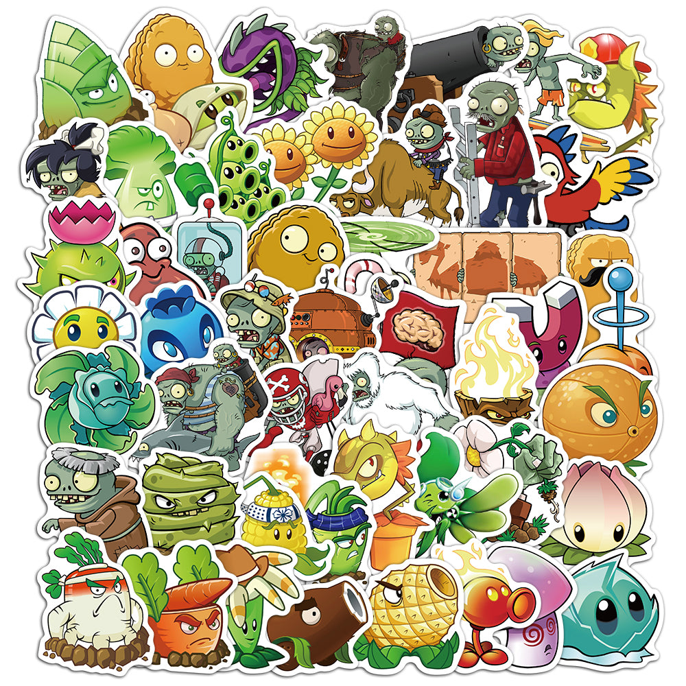 50pcs Plants vs. Zombies Stickers