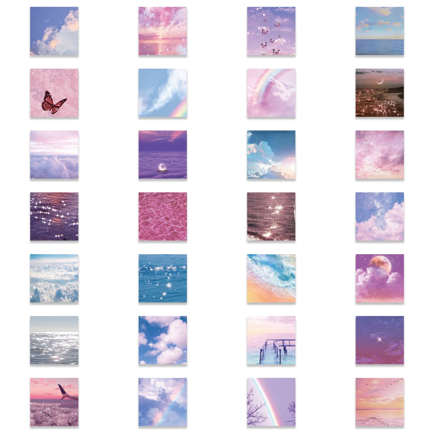 56pcs INS Sky Stickers