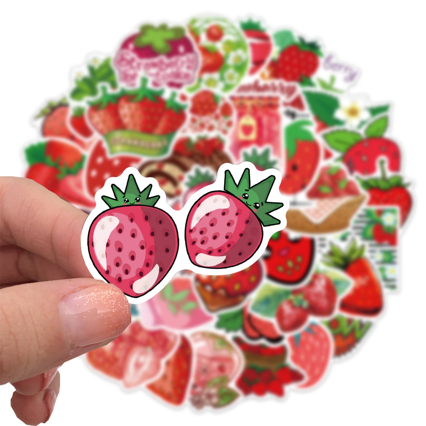 50pcs Strawberry 1 Stickers