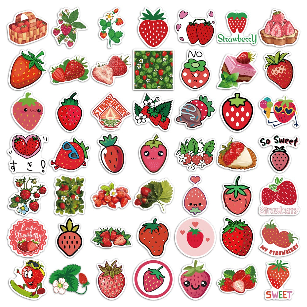 50pcs Strawberry 2 Stickers