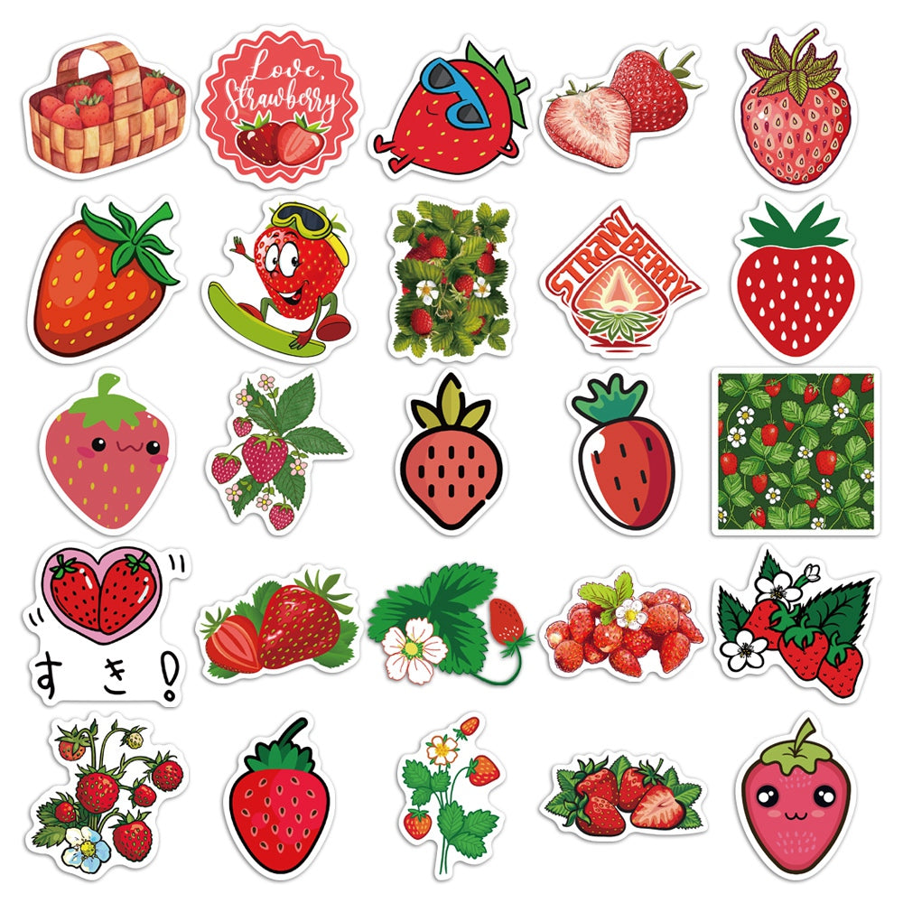 50pcs Strawberry 2 Stickers