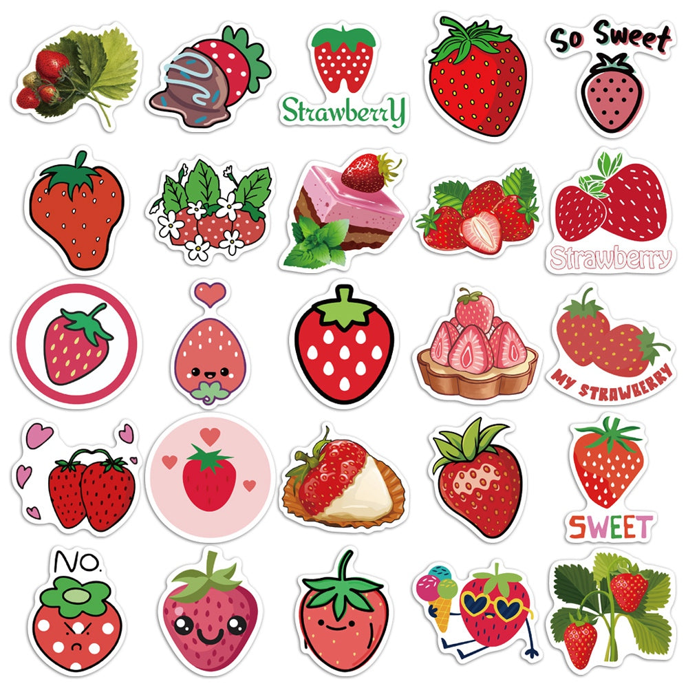 50pcs Strawberry 2 Stickers