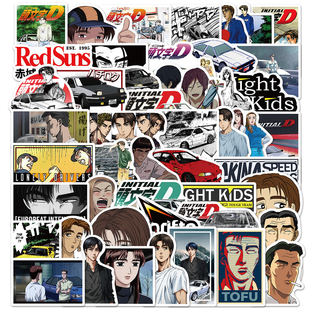 50pcs Initial D 2 Stickers