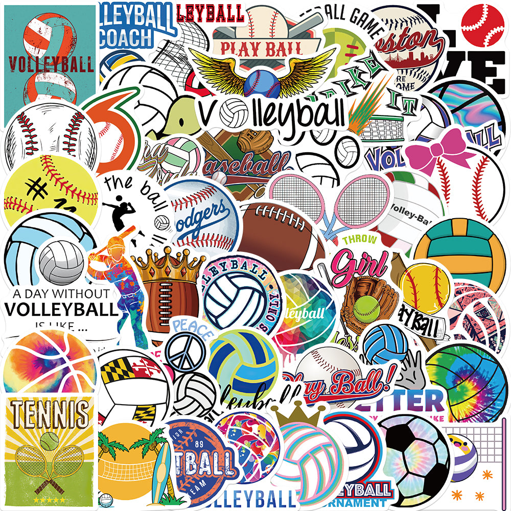 50pcs Ball Sports Colletion 1 Stickers β AU Sticker World
