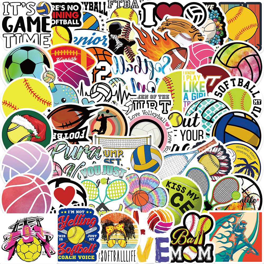 50pcs Ball Sports Colletion 2 Stickers – AU Sticker World
