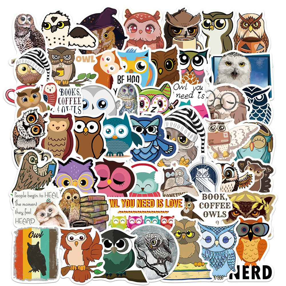 50pcs Owls 1 Stickers