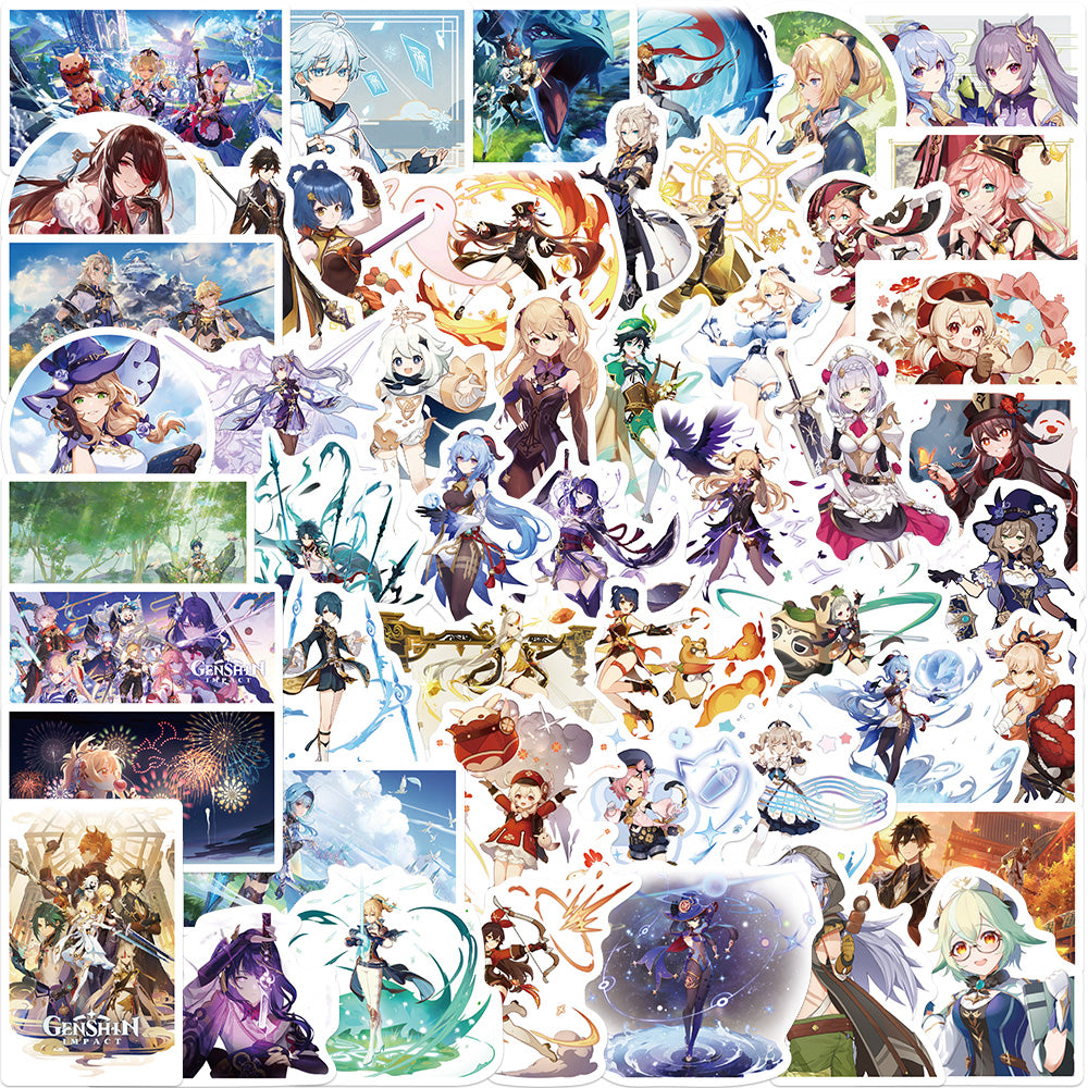 50pcs Genshin Impact 4 Stickers – AU Sticker World