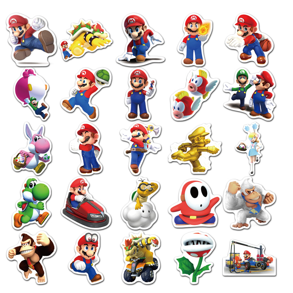 50pcs Super Mario 3 Stickers