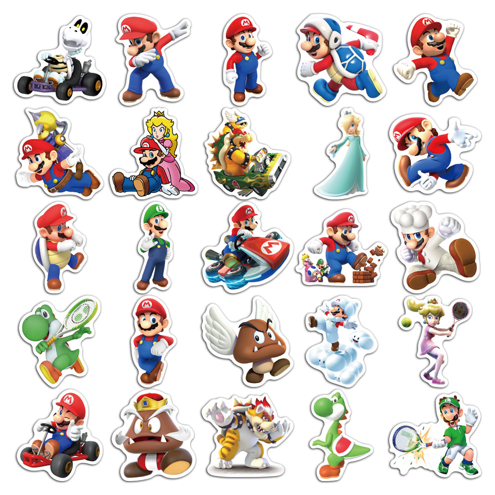 50pcs Super Mario 4 Stickers – AU Sticker World