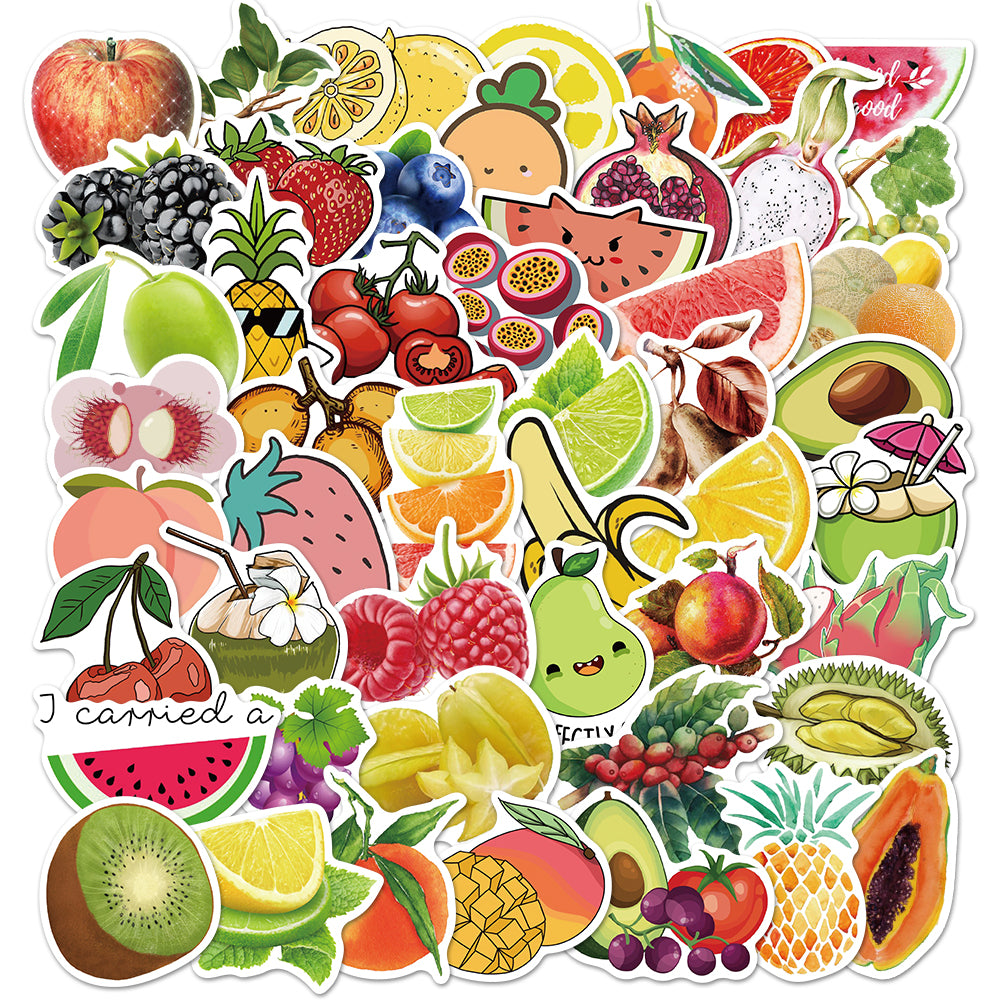 50pcs Fruits Collection 2 Stickers – AU Sticker World