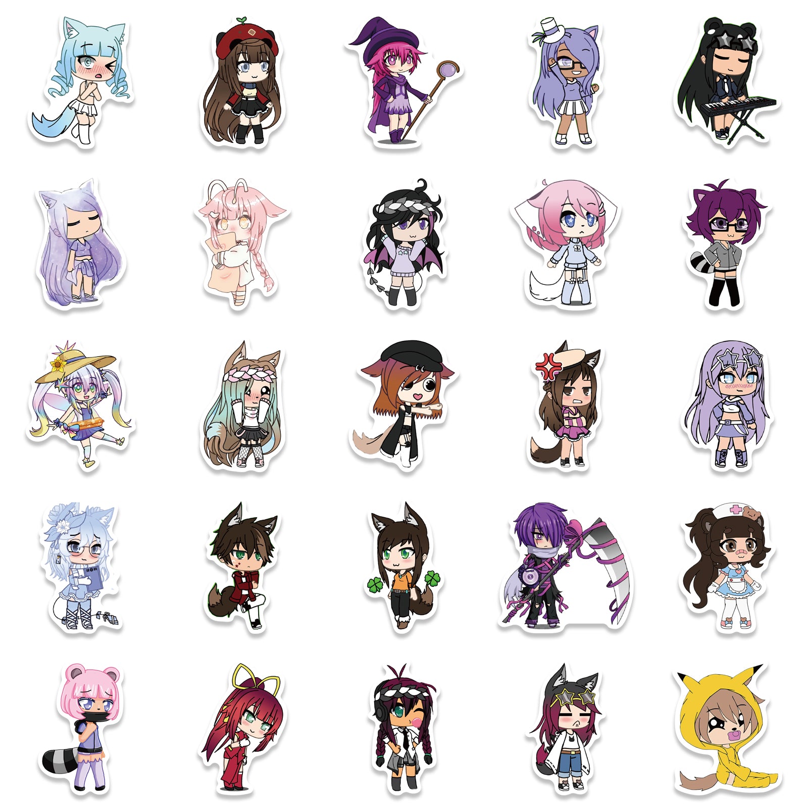50pcs Gacha Life Stickers – AU Sticker World