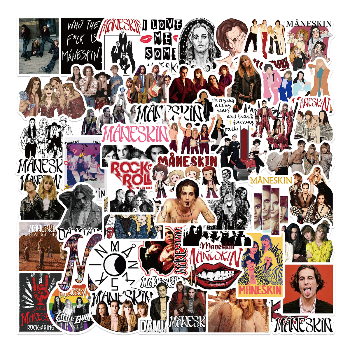 50pcs Maneskin Stickers – AU Sticker World