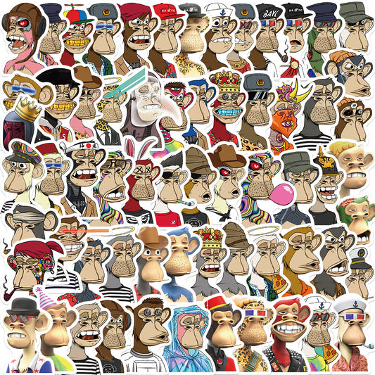 50pcs Bored Ape Yacht Club Stickers