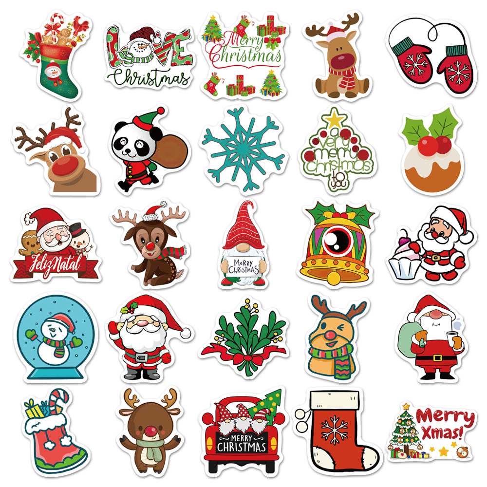 50pcs Xmas 4 Stickers