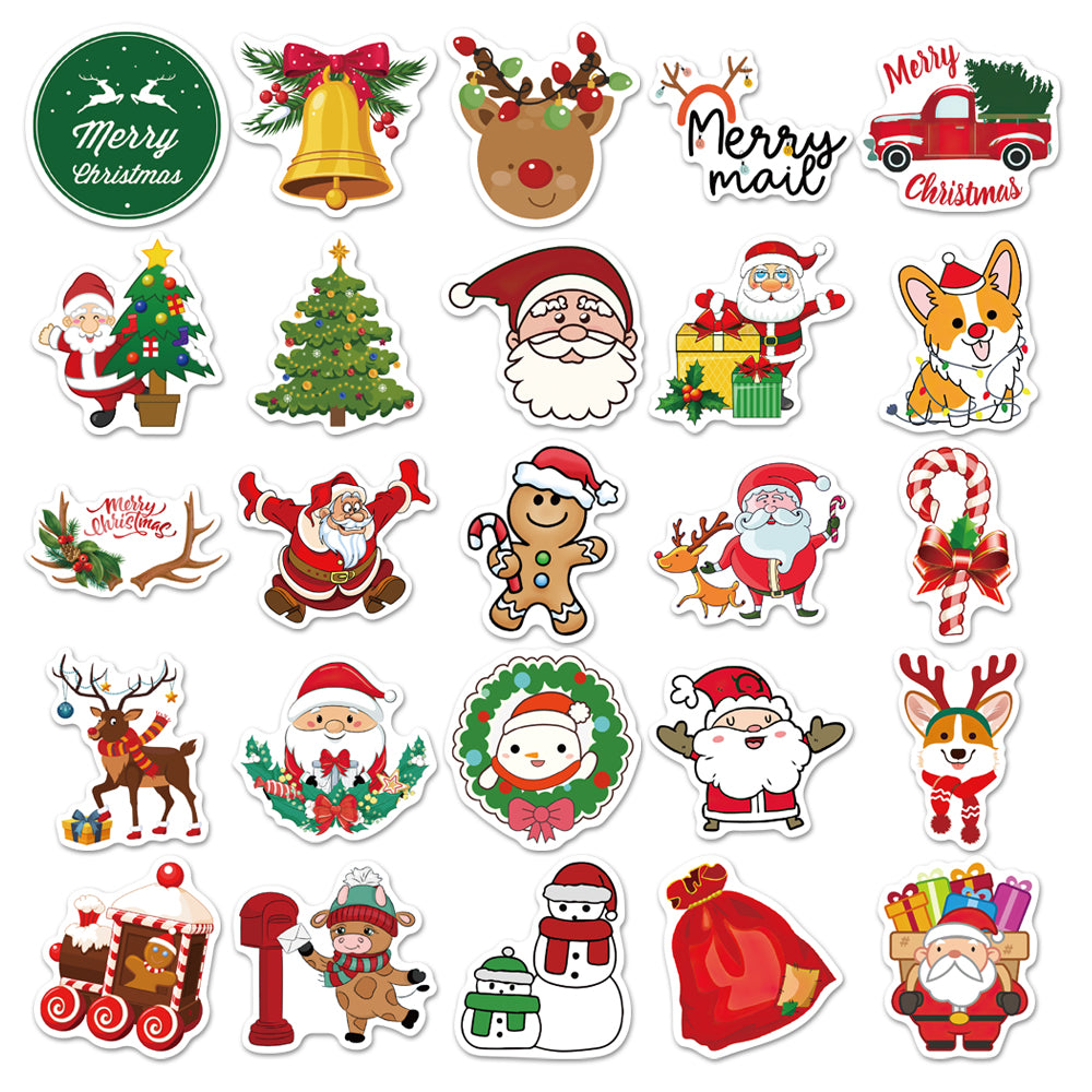 50pcs Xmas 4 Stickers