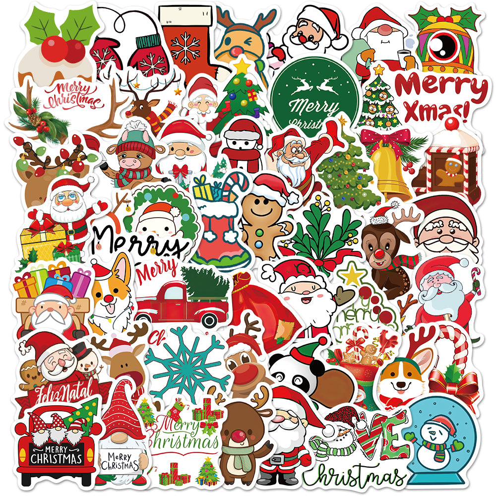 50pcs Xmas 4 Stickers