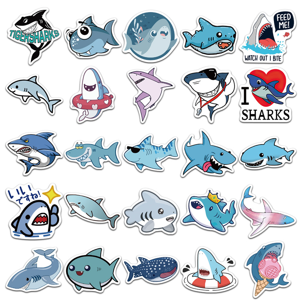 50pcs Shark 1 Stickers