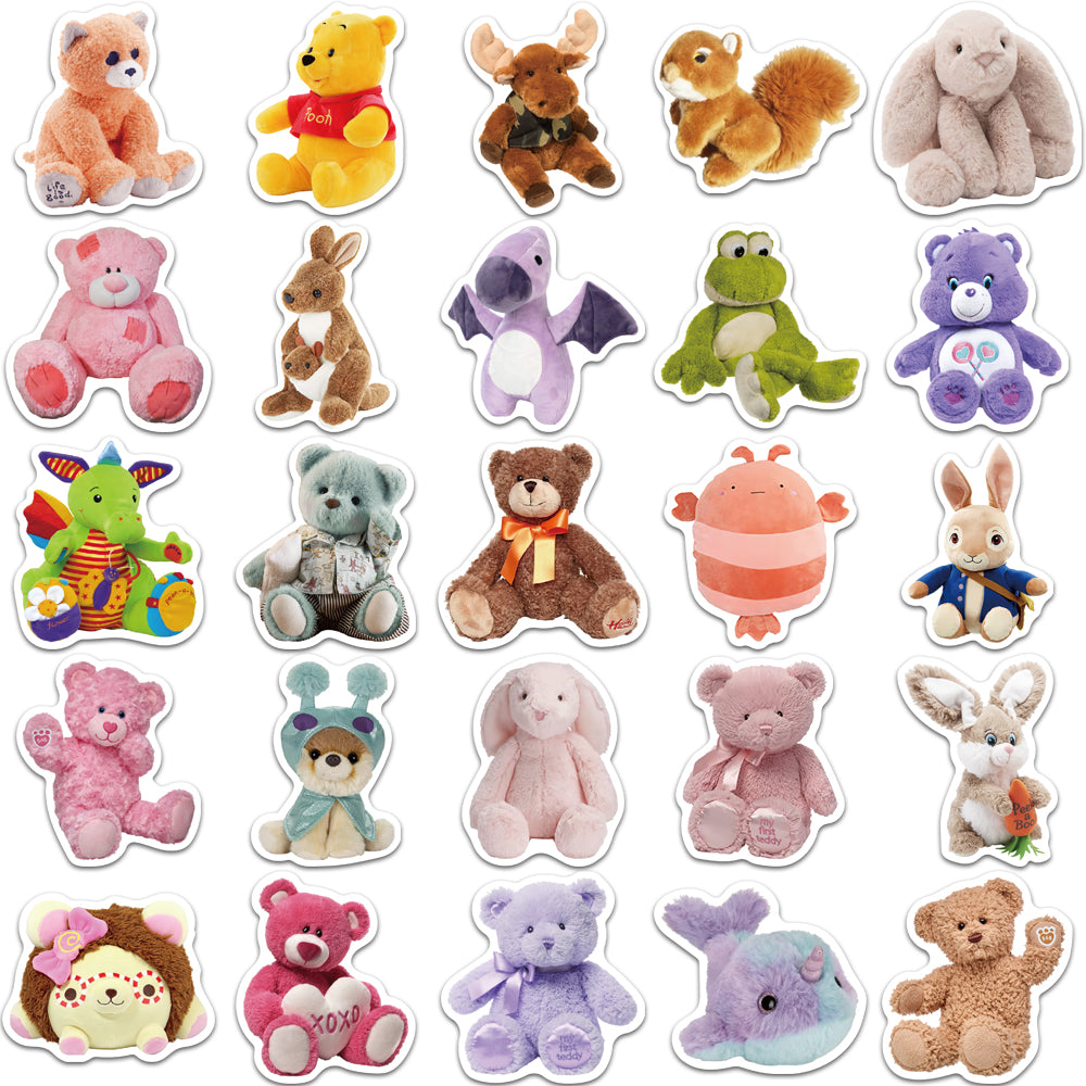 50pcs Plush Toys 2 Stickers