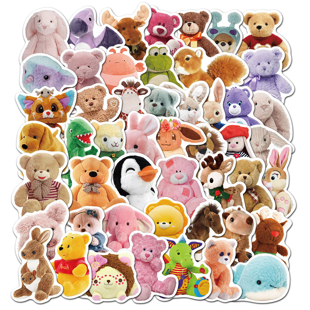 50pcs Plush Toys 2 Stickers