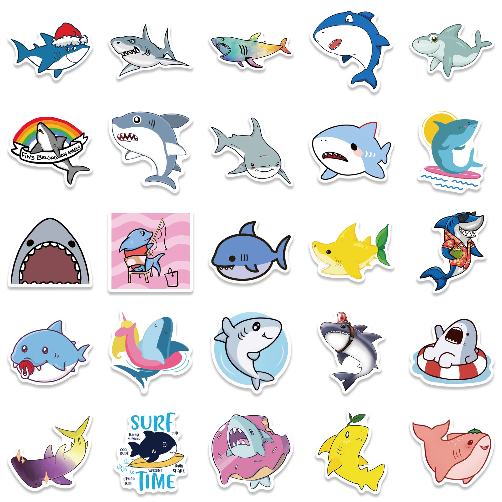 50pcs Shark 2 Stickers – AU Sticker World