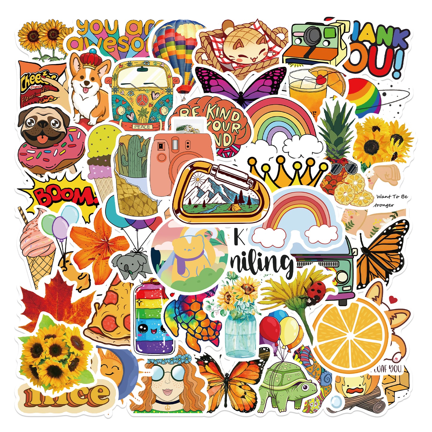 50pcs INS New 1 Stickers