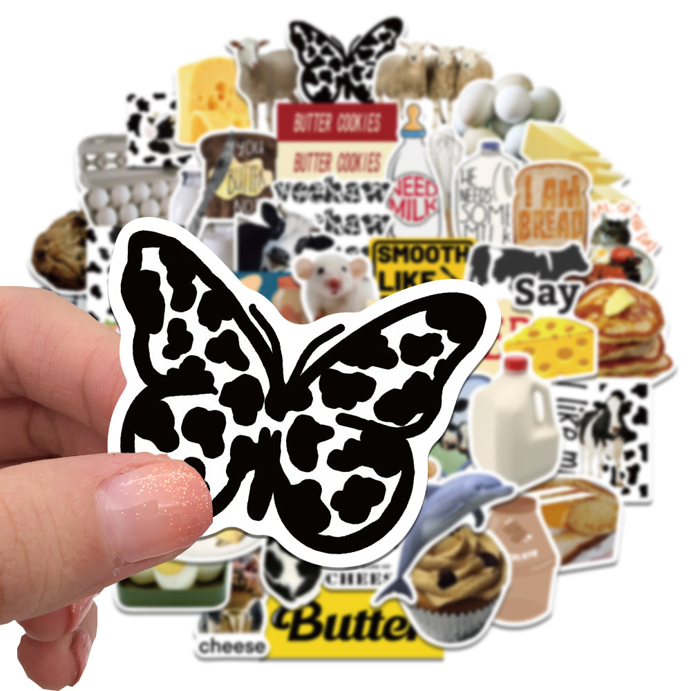 50pcs Milk & Butter Stickers