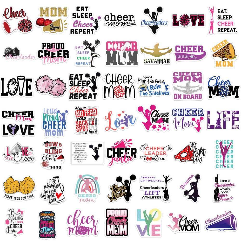 50pcs Cheerleading Slogan Stickers