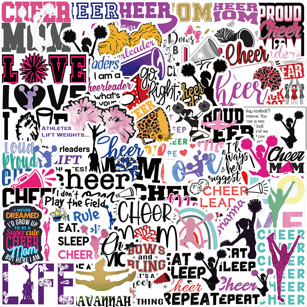 50pcs Cheerleading Slogan Stickers