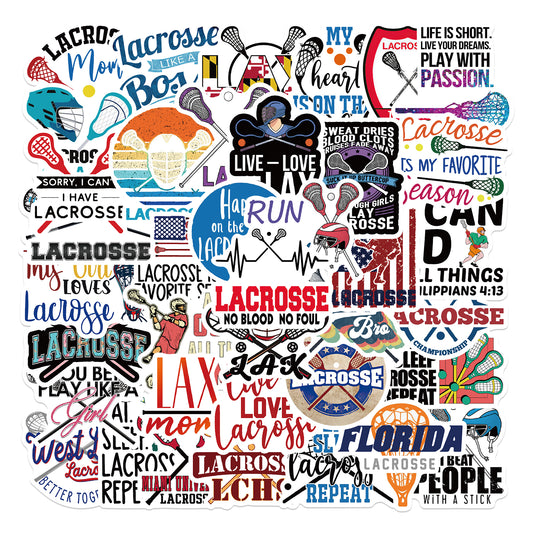 50pcs Lacrosse Stickers