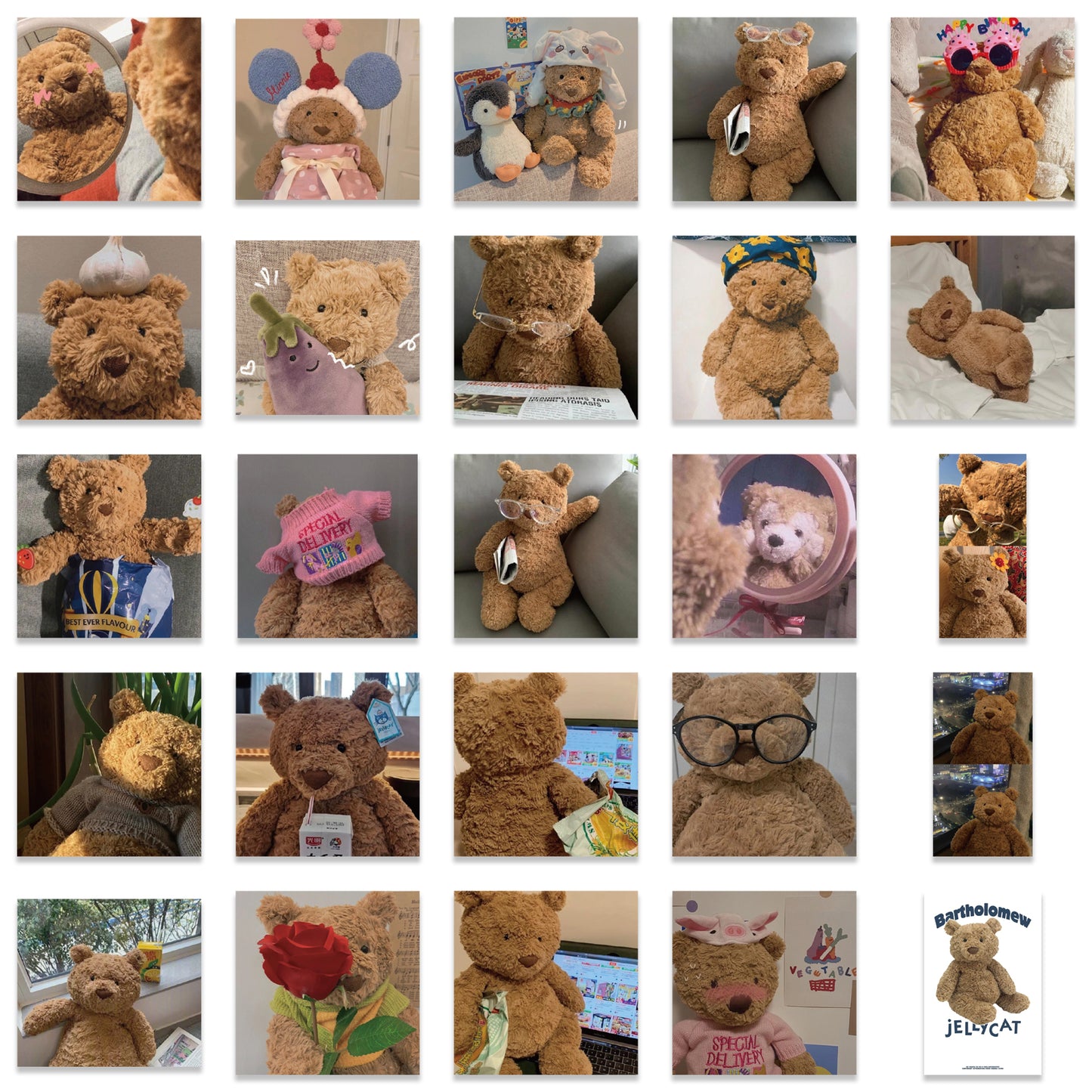 50pcs Bartholomew Bear Stickers