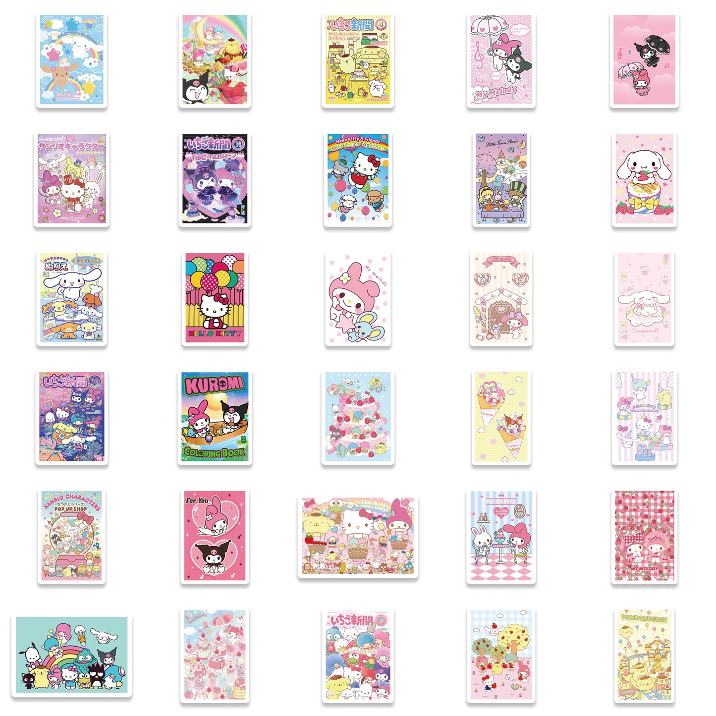 62pcs Sanrio Poster 1 Stickers AU Sticker World