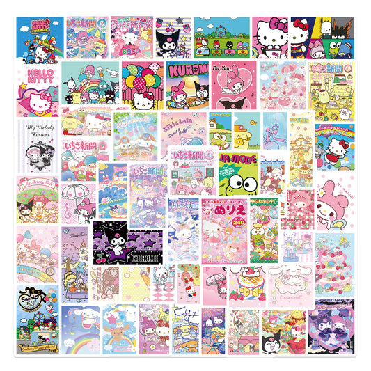 62pcs Sanrio Poster 1 Stickers