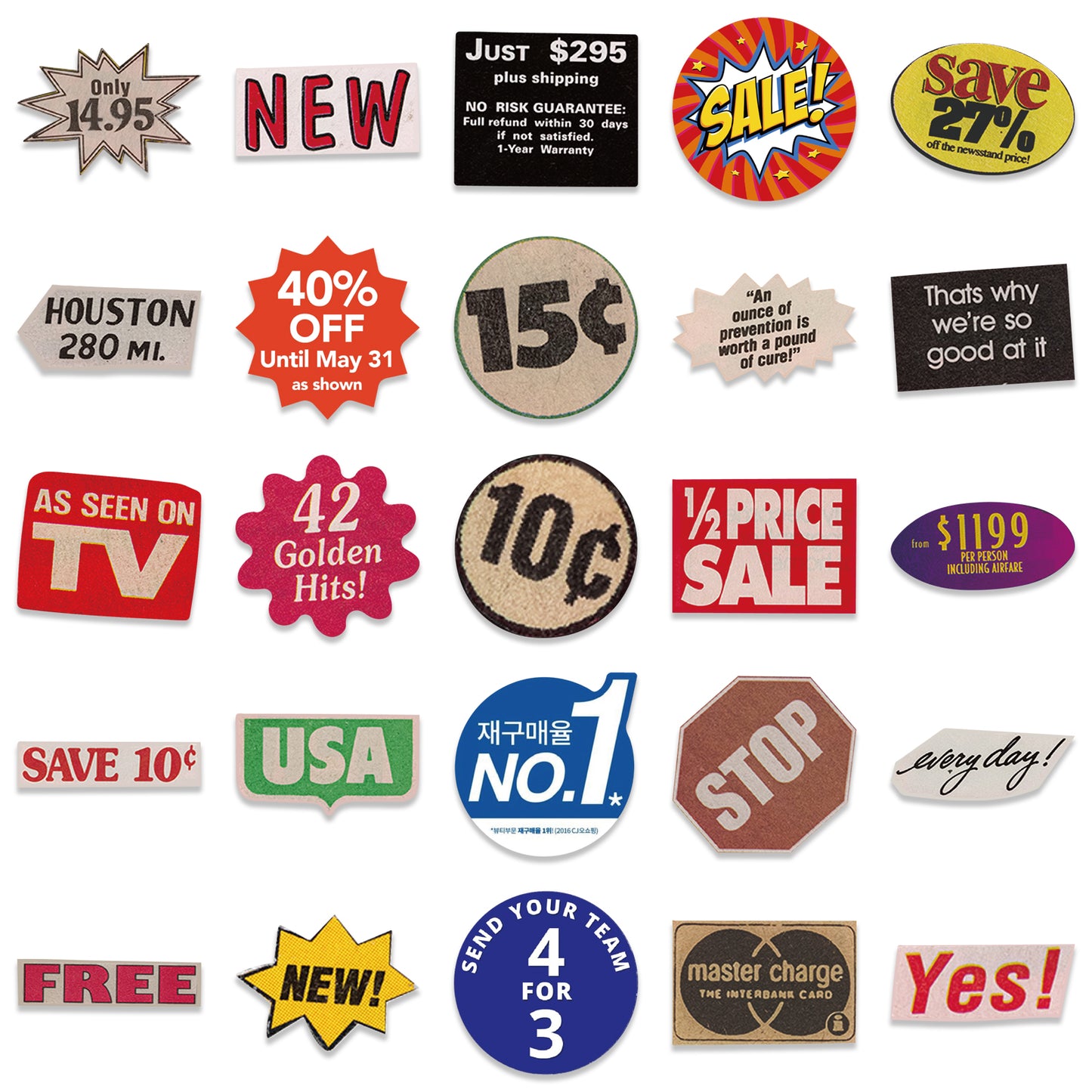50pcs Pop Art Stickers