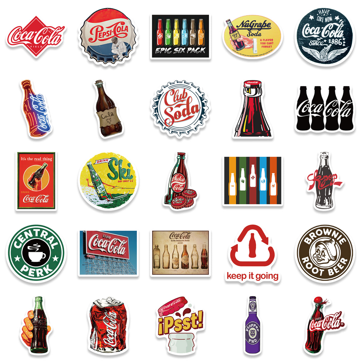 Sticker Cute Cola 50pcs Cola Bottle Stickers – AU Sticker World