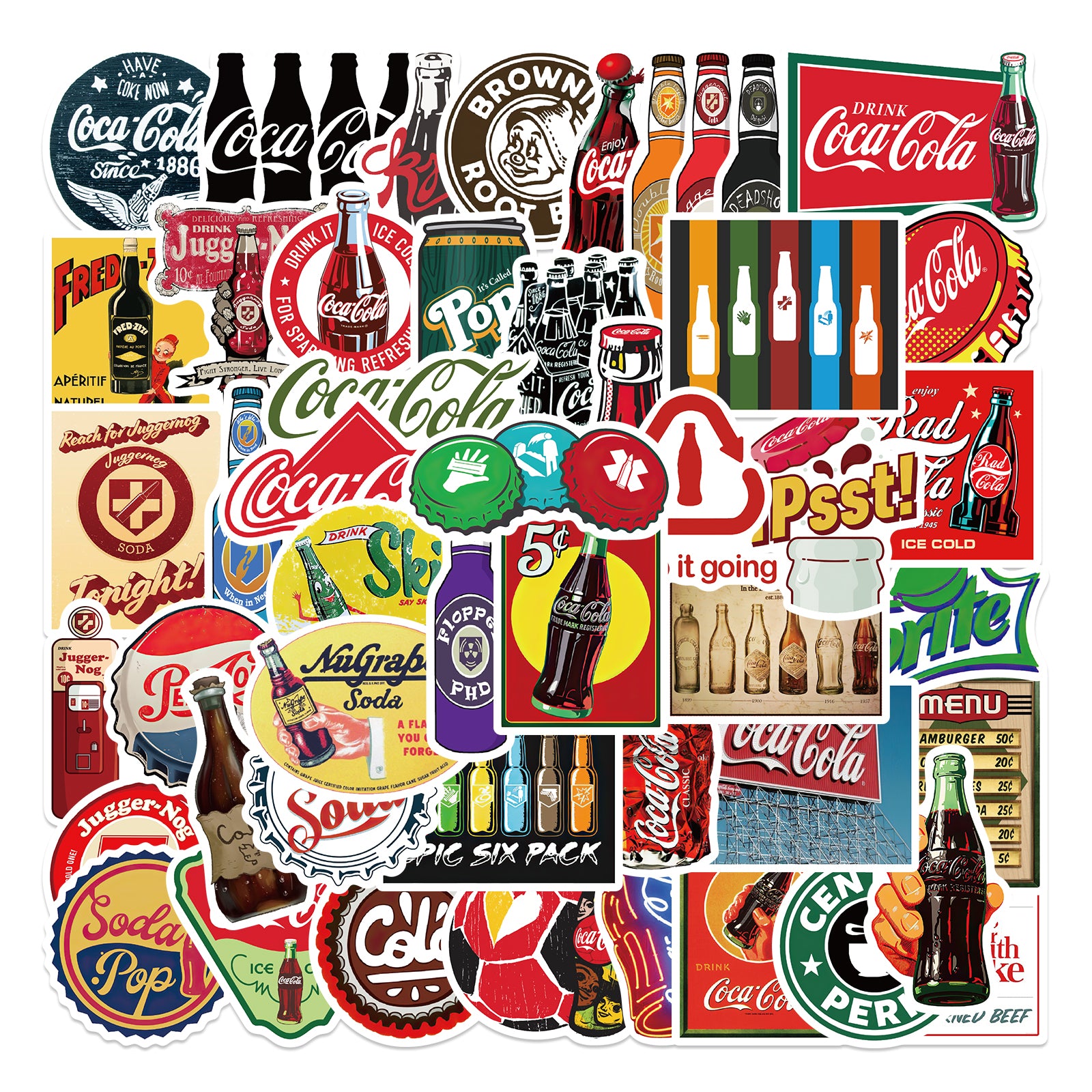 Sticker Cute Cola 50pcs Cola Bottle Stickers – AU Sticker World