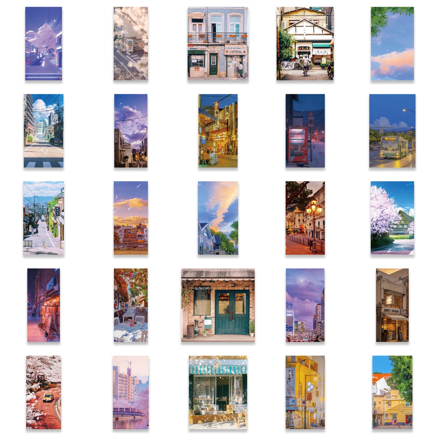 55pcs Street View Stickers