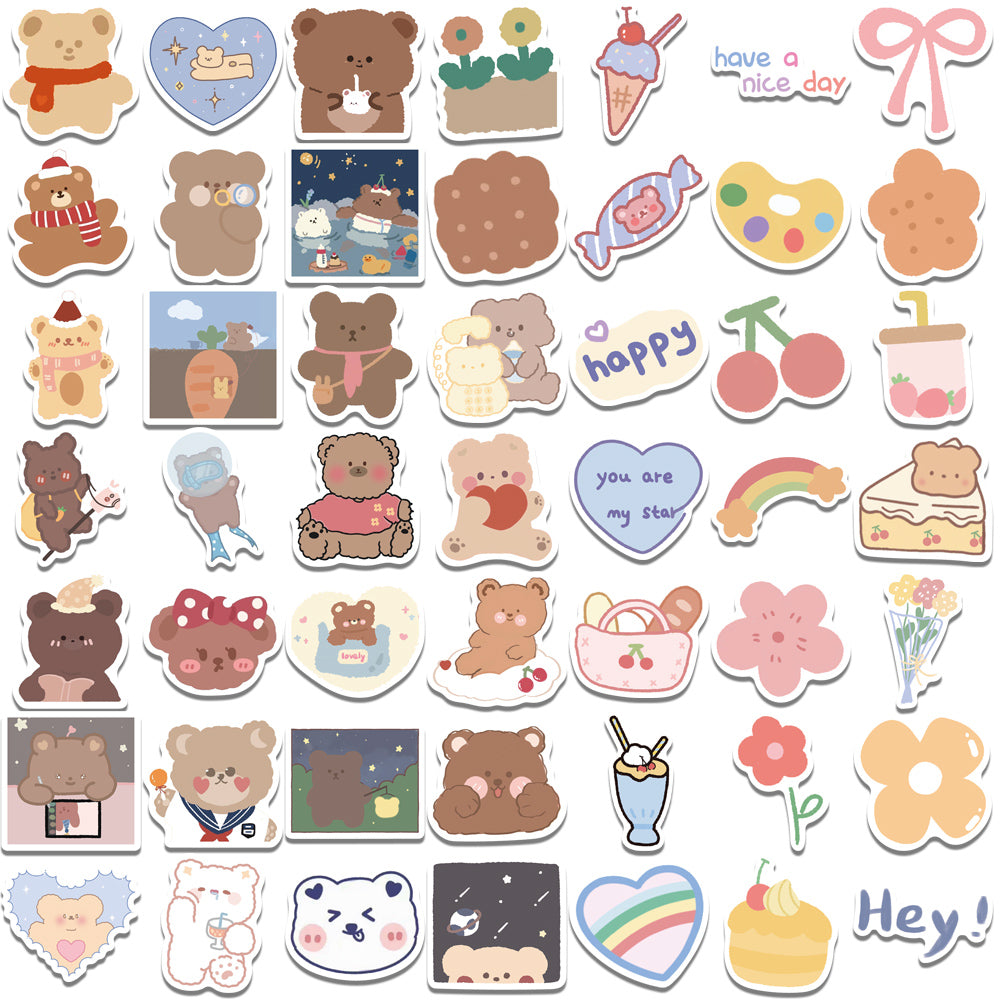 50pcs Teddy Bear Stickers