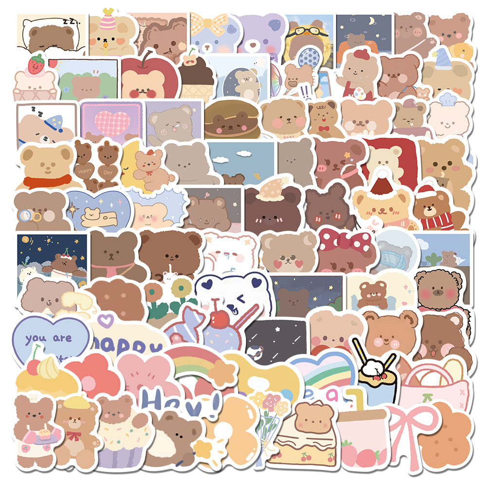 50pcs Teddy Bear Stickers – AU Sticker World