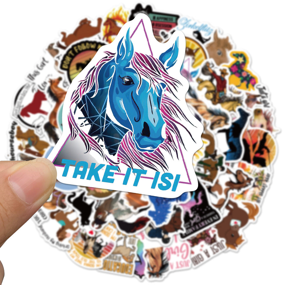 50pcs Horse Riding Stickers