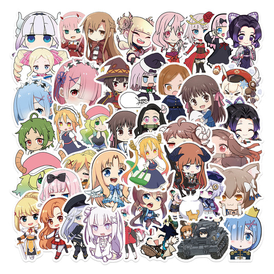 50pcs Anime Girls Stickers