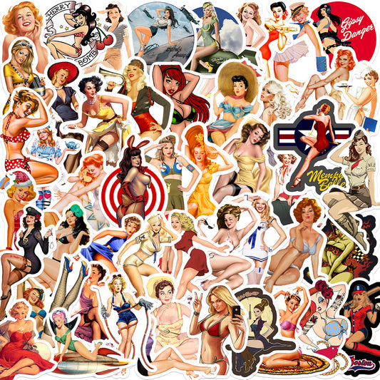 50pcs Pin Up Girls Stickers