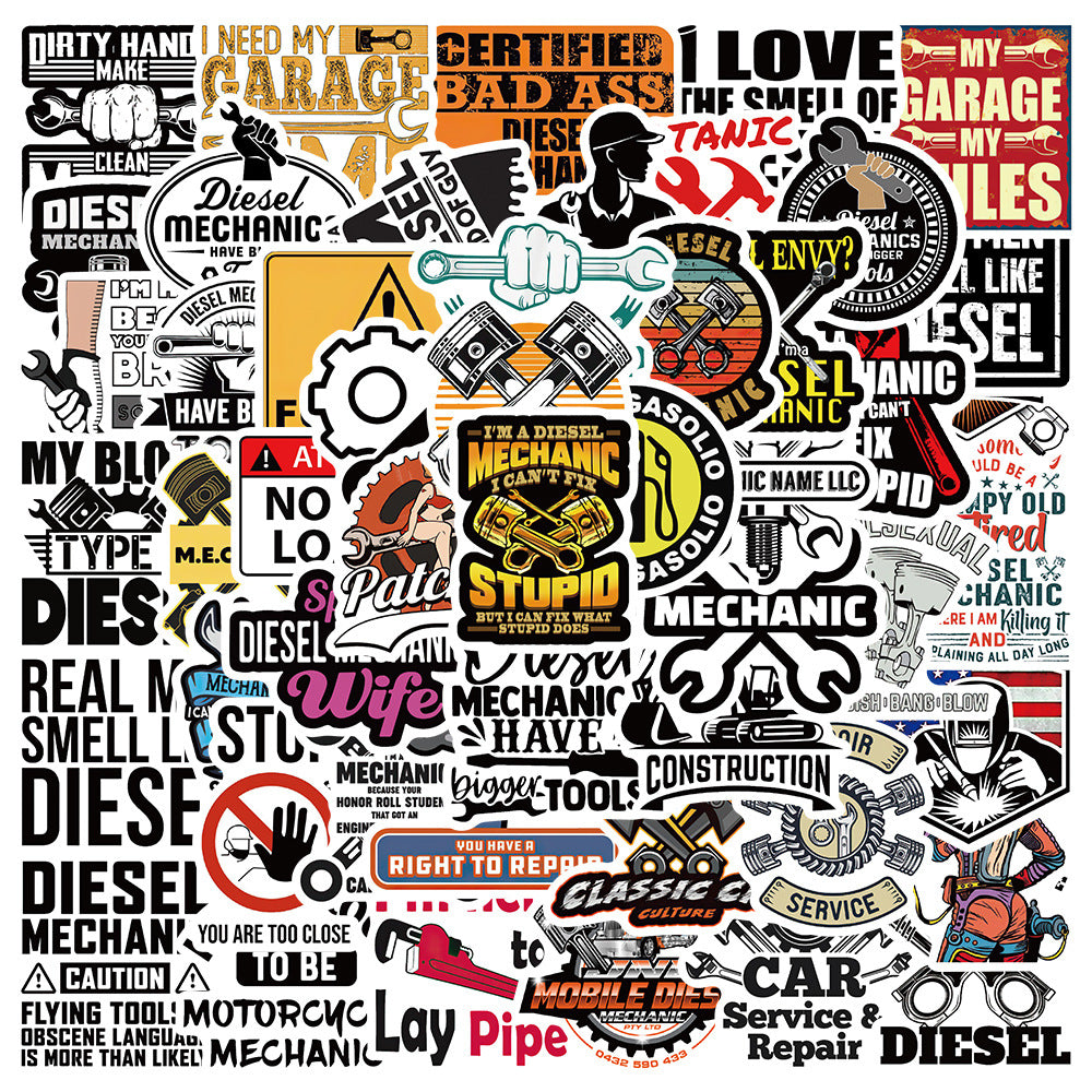 50pcs Diesel Mechanic Stickers – AU Sticker World