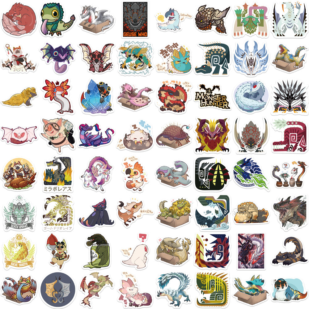 64pcs Monster Hunter 2 Stickers