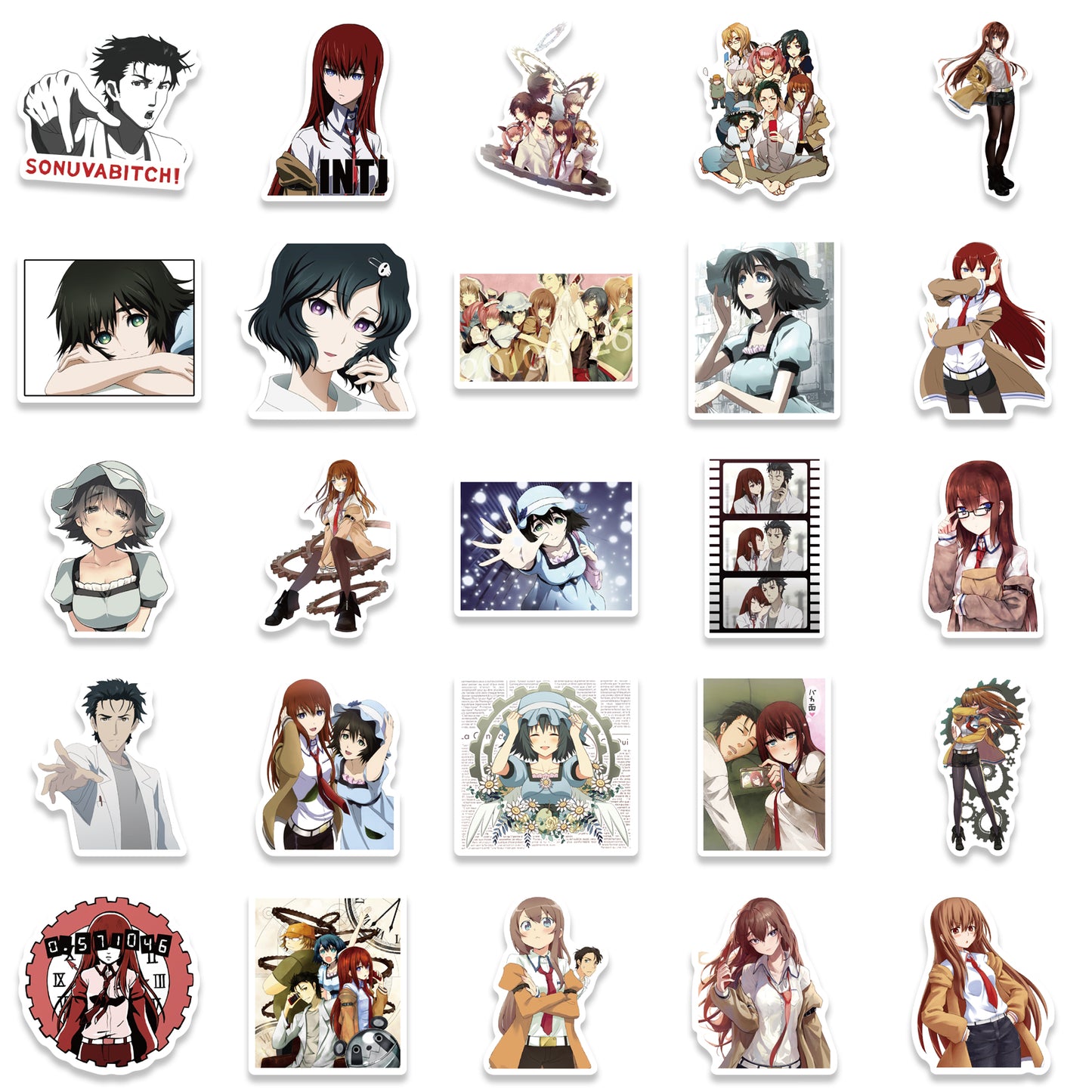 50pcs Steins Gate Stickers