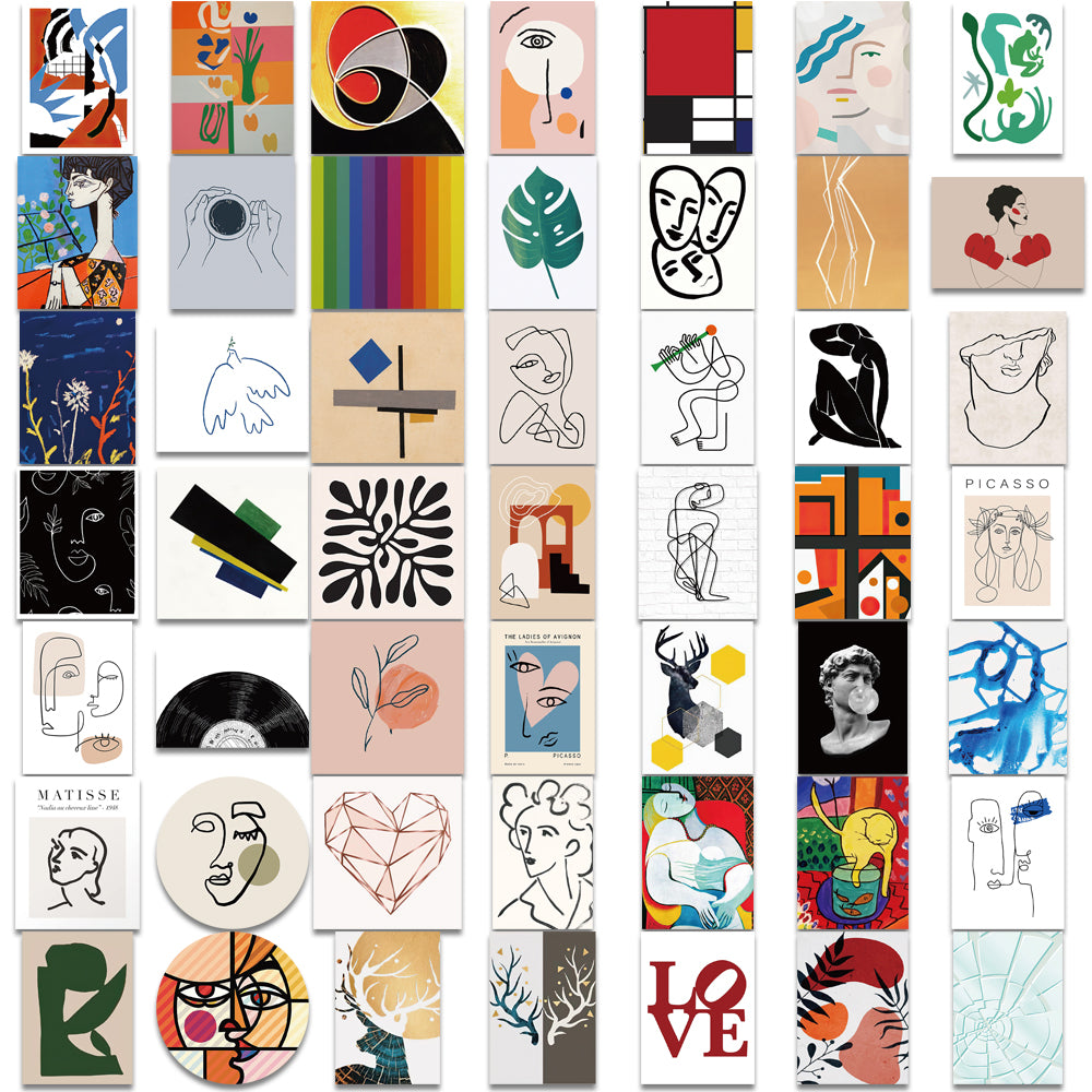 65pcs Illustration Art Stickers