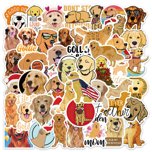 50pcs Golden Retriever Stickers