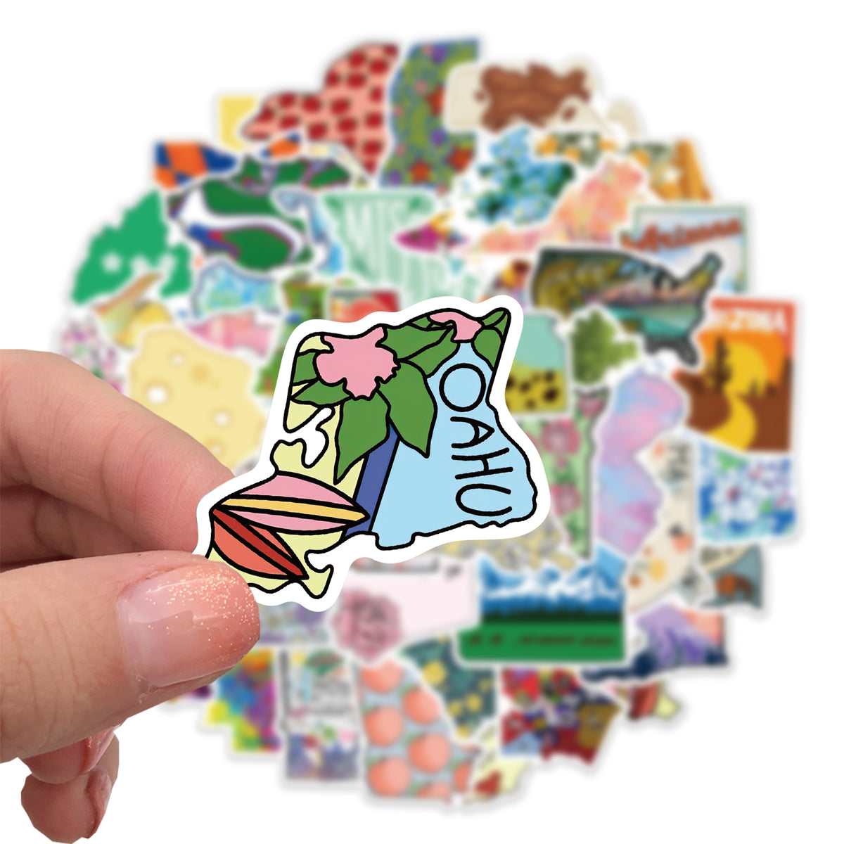 Posts Sticker Us 55pcs US States Stickers – AU Sticker World